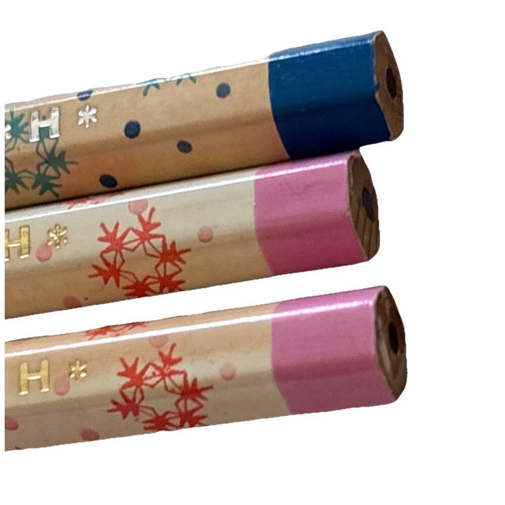 3 Tombow Snowflake pencils 3312 HB - Made in Japan Vintage High Quality - Picture 4 of 5